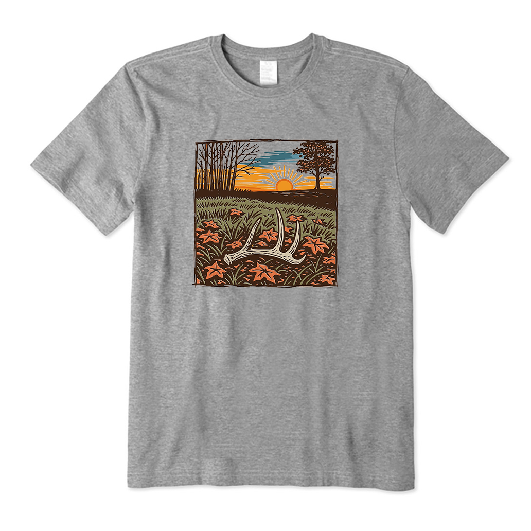 Nature Scene Deer Horn T-Shirt