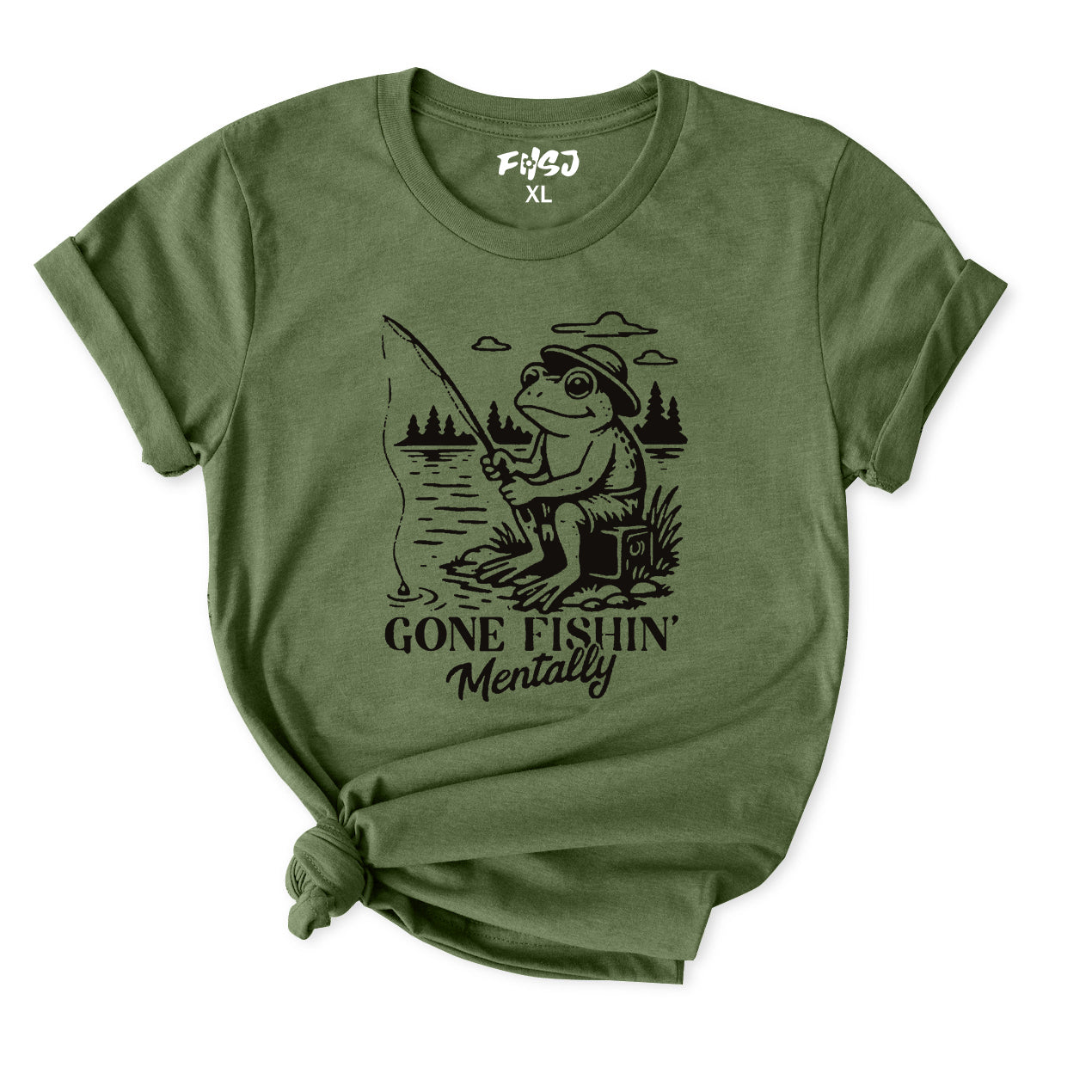 Gone Fishin’ Mentally Frog T-Shirt for Women