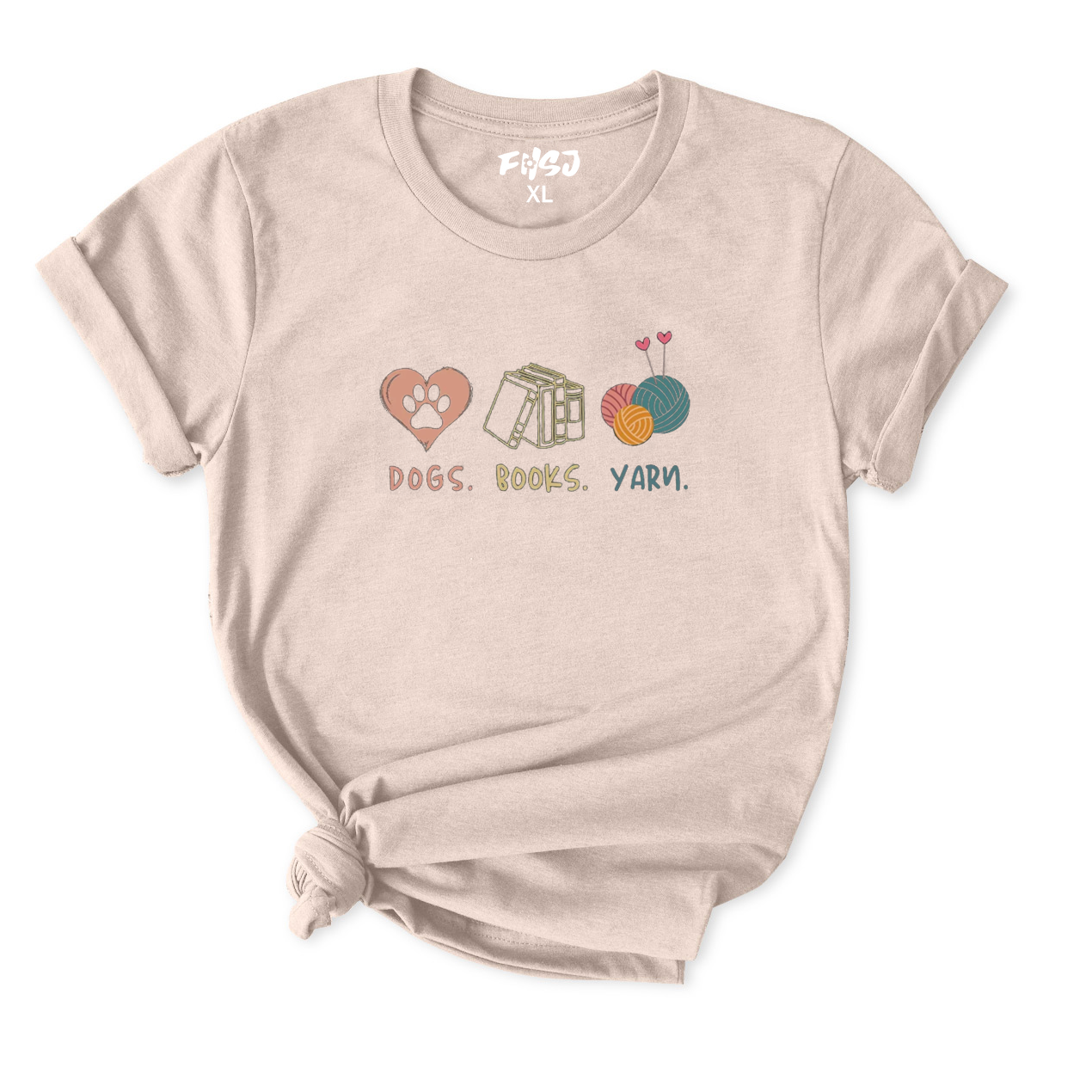 Dog Books Yarn T-Shirt for Women