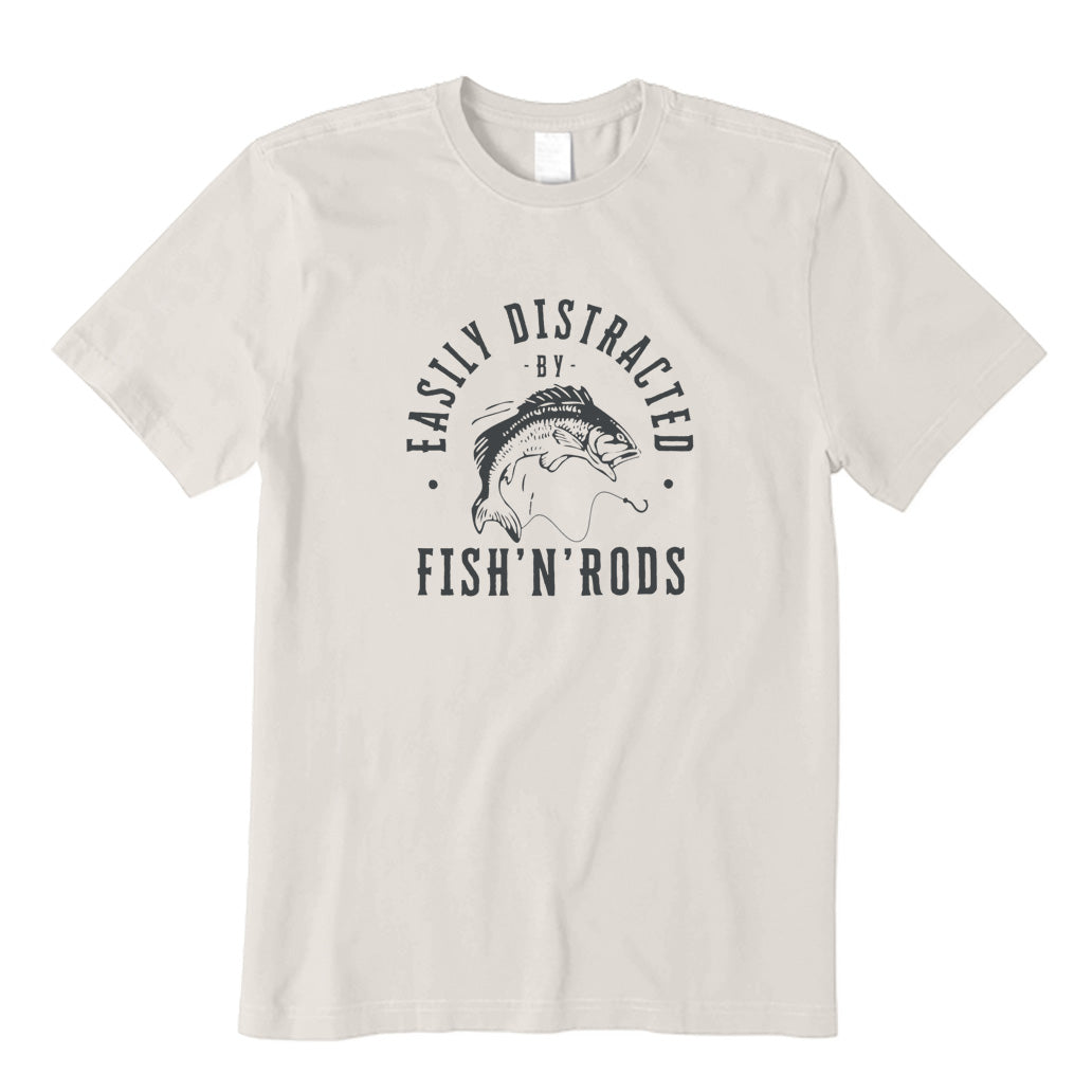 Easily Distracted By Fishing Rods T-Shirt