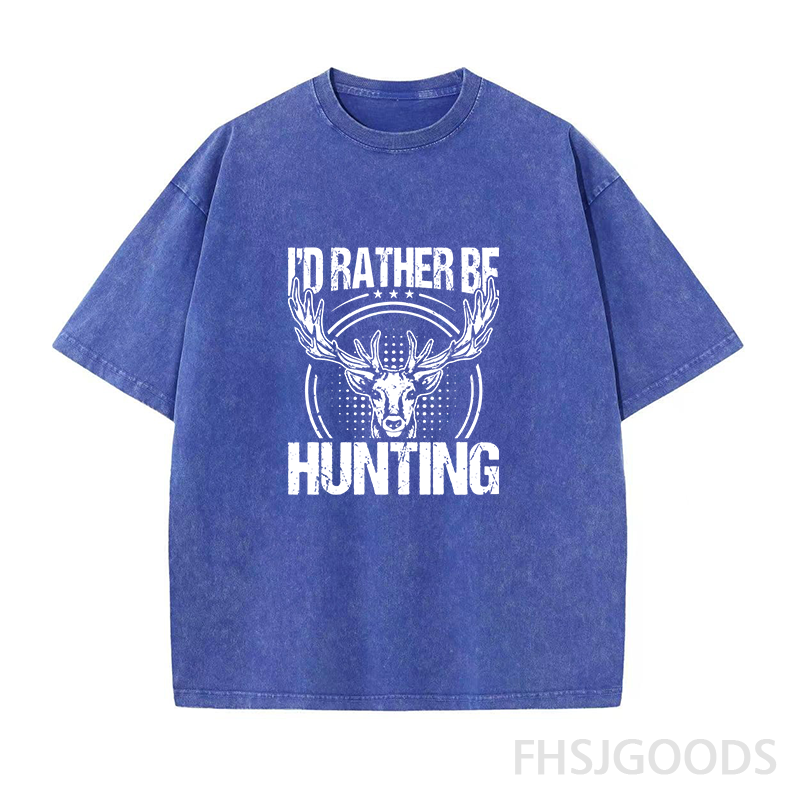 I'd Rather Be Hunting Unisex Distressed T-Shirt