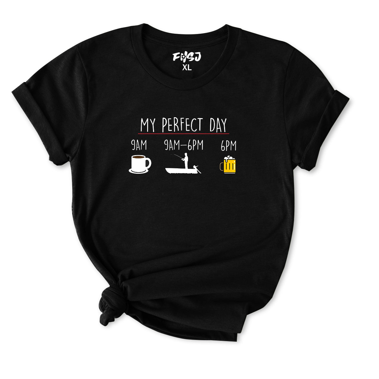 My Perfect Day Coffee Fishing Beer T-Shirt for Women