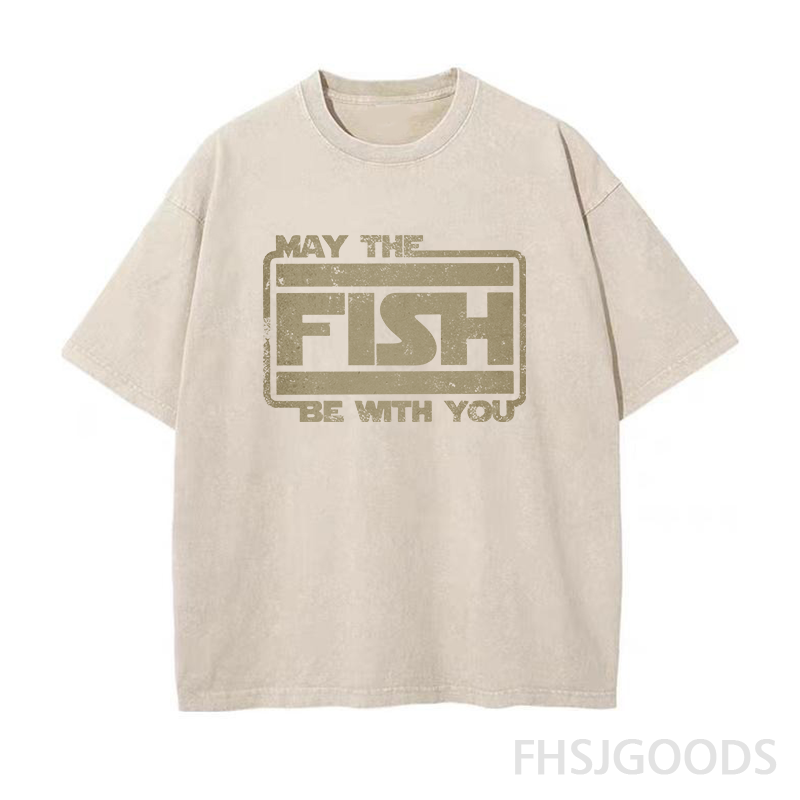 May The Fish Be with You Unisex Distressed T-Shirt