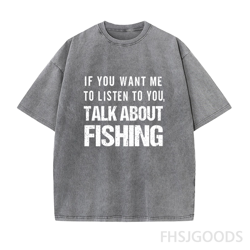 Talk About Fishing Unisex Distressed T-Shirt