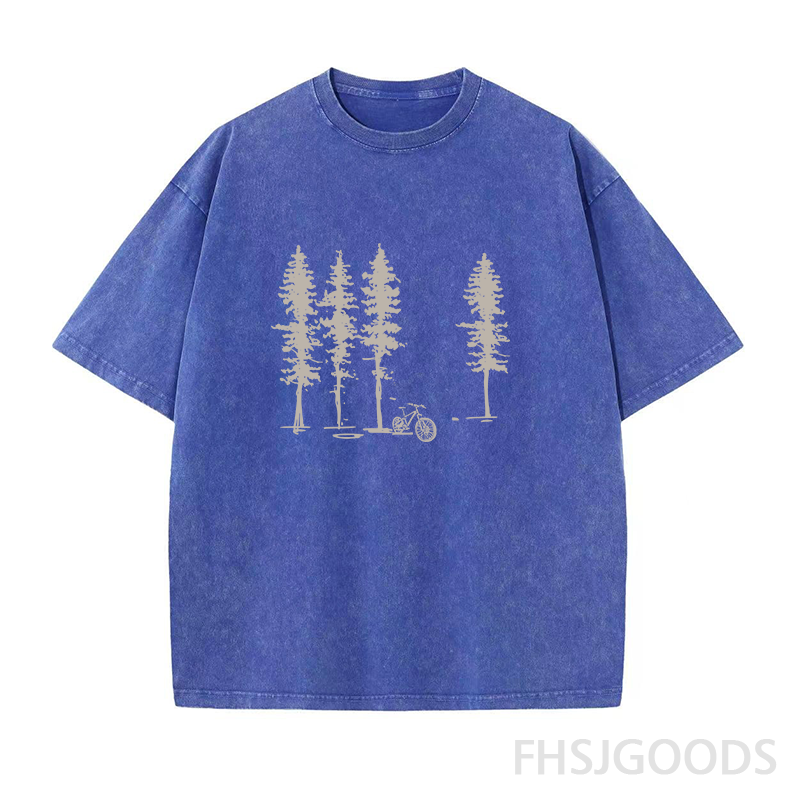 Mountain Bike Unisex Distressed T-Shirt