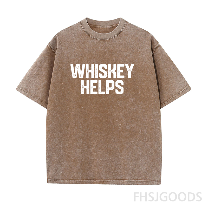 Whiskey Helps Unisex Distressed T-Shirt