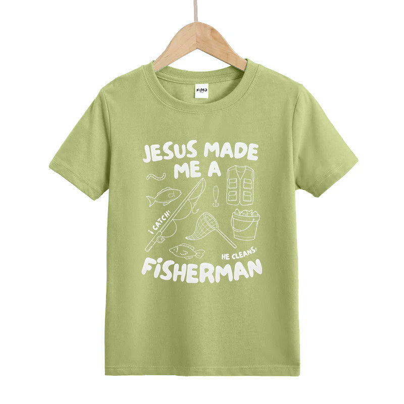 Jesus Made Me a Fisherman Kids T-Shirt