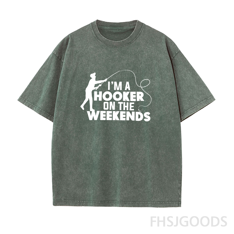 I'm A Hooker on The Weekends Unisex Distressed T-Shirt
