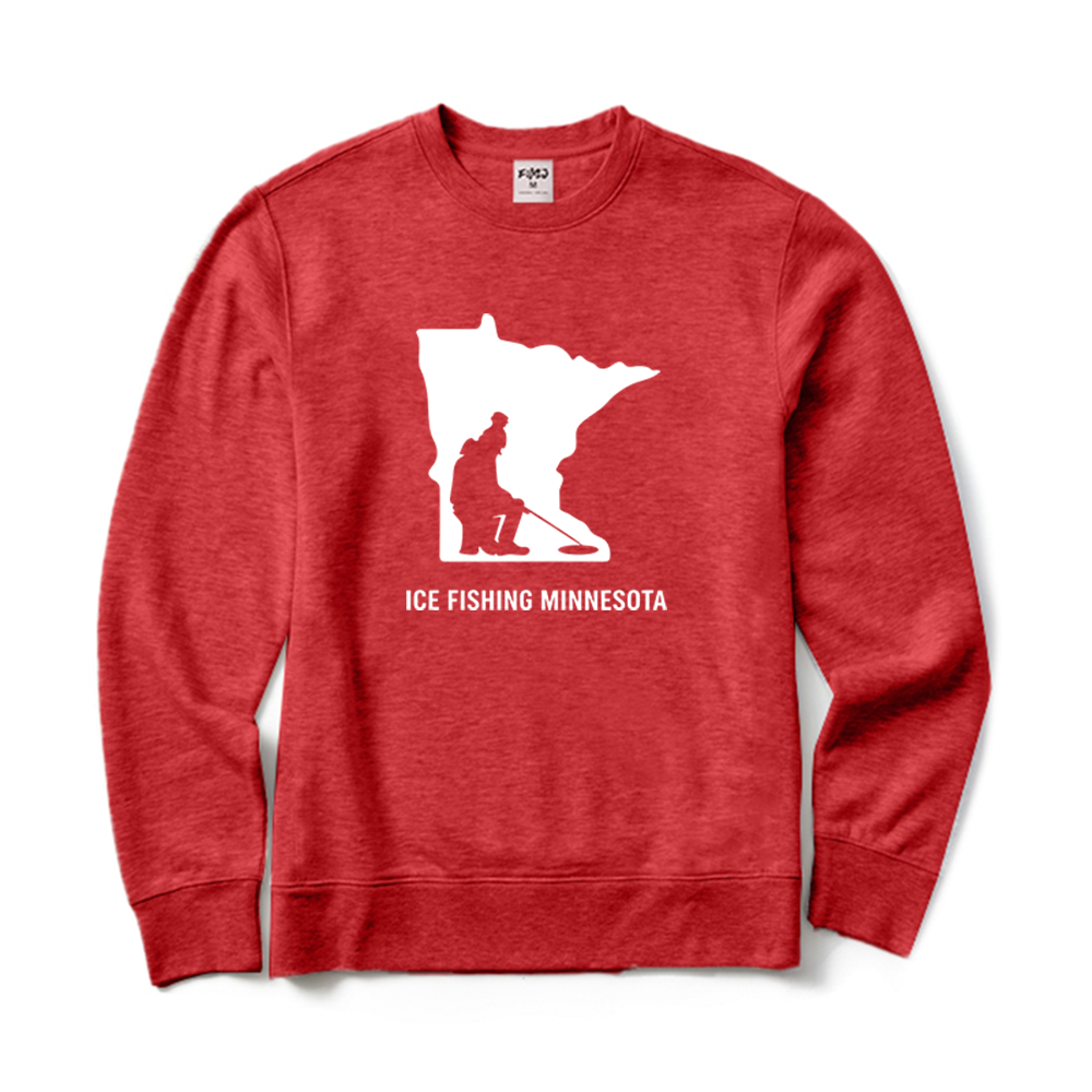 Ice Fishing Minnesota Crewneck Sweatshirt