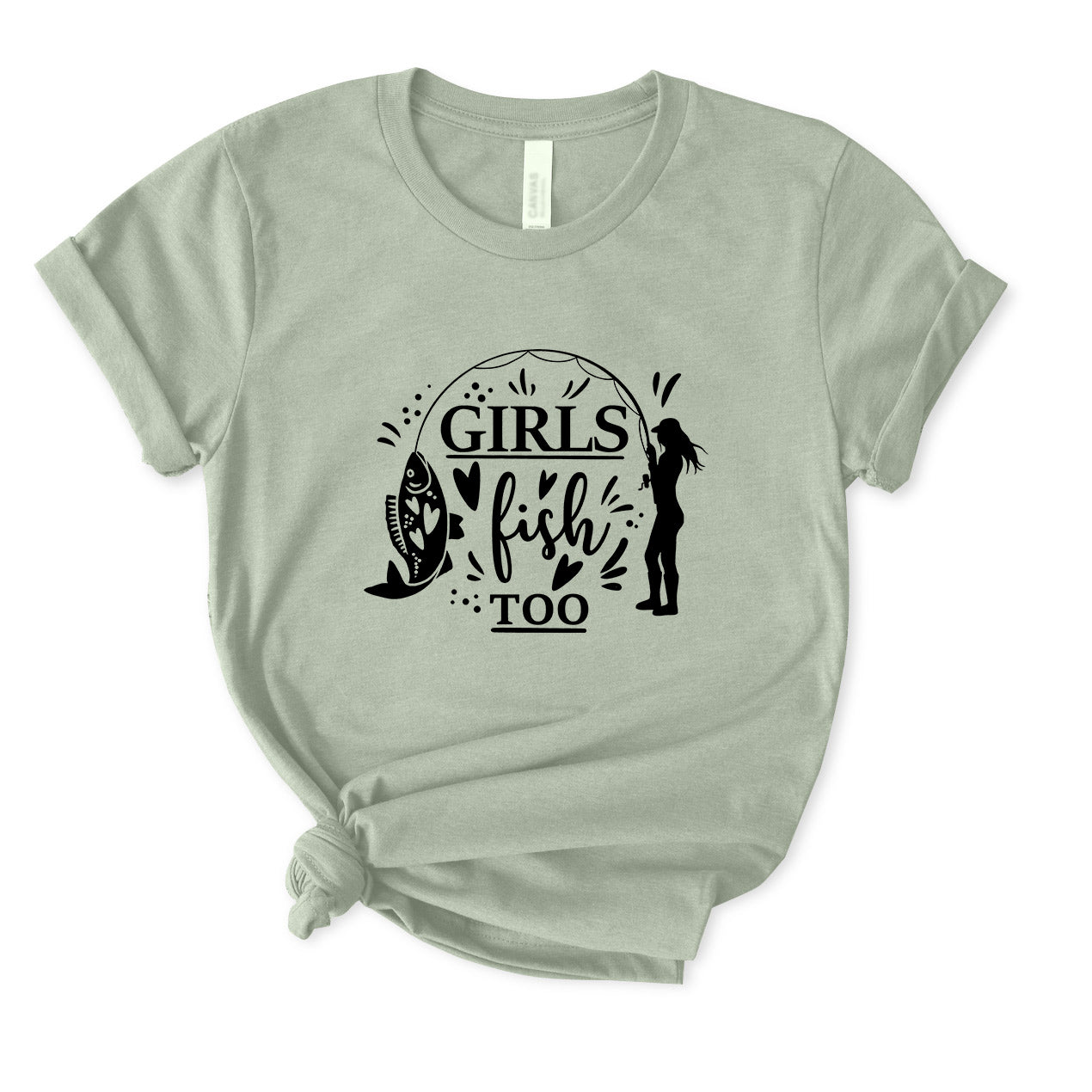 Girls Fish Too T-Shirt for Women