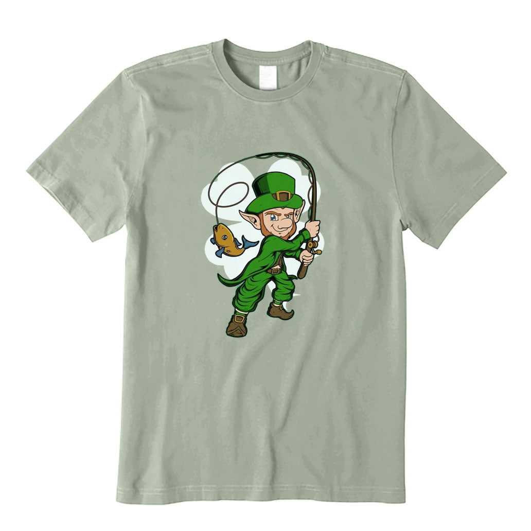 Fisherman Leprechaun St. Patrick's Day Fishing T-Shirt
