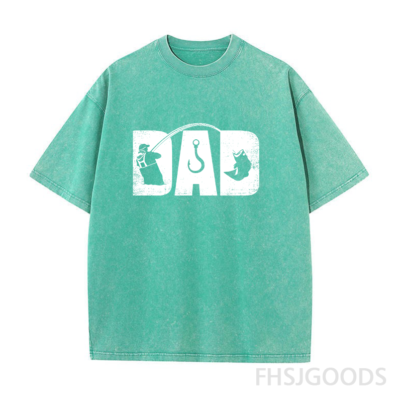 Fishing Dad Unisex Distressed T-Shirt
