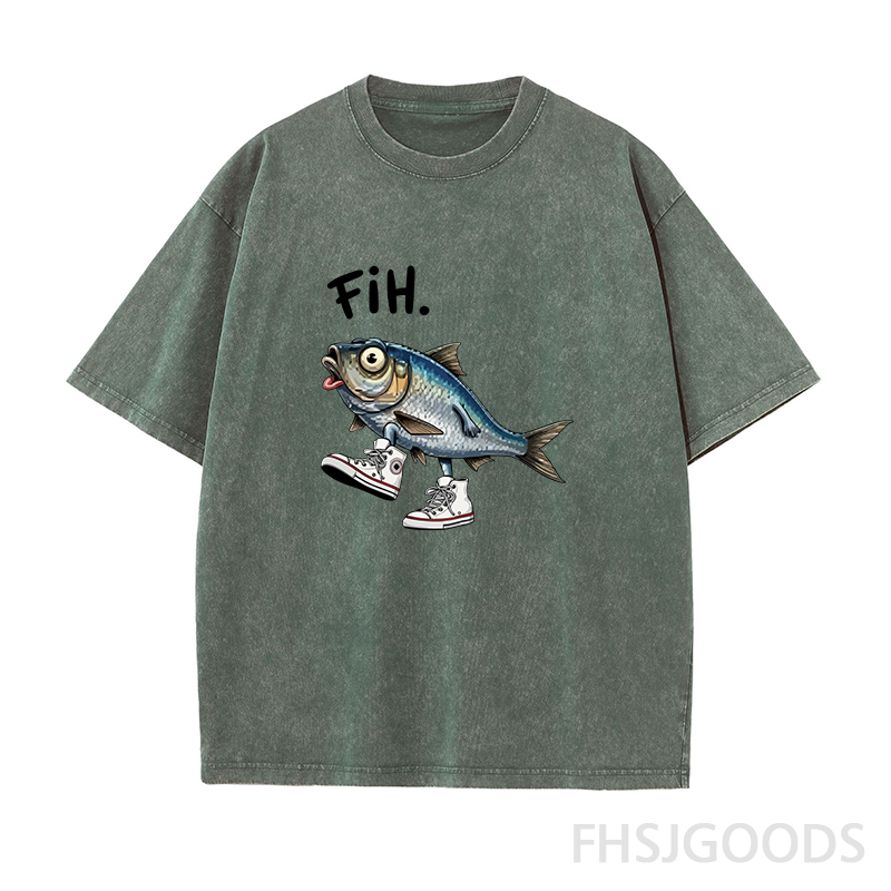 Fih Shoes Fish Unisex Distressed T-Shirt