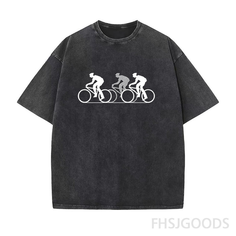 Cycling Unisex Distressed T-Shirt
