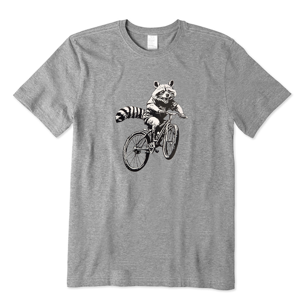 Mountain Biking Raccoon T-shirt