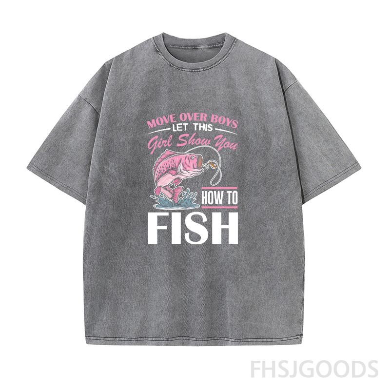 Let This Girl Show You How To Fish Unisex Distressed T-Shirt