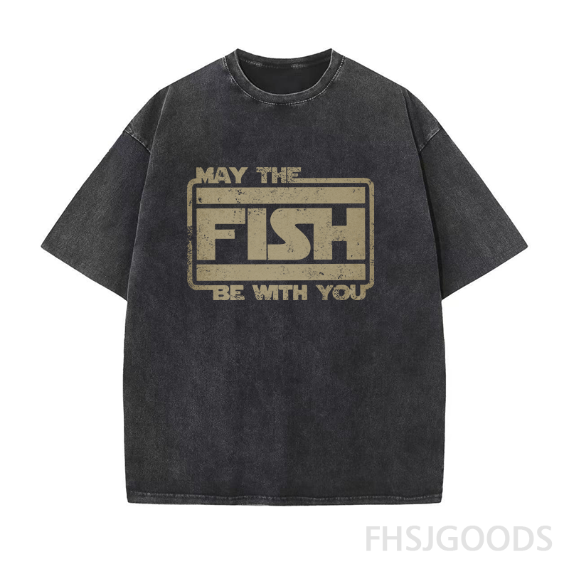 May The Fish Be with You Unisex Distressed T-Shirt
