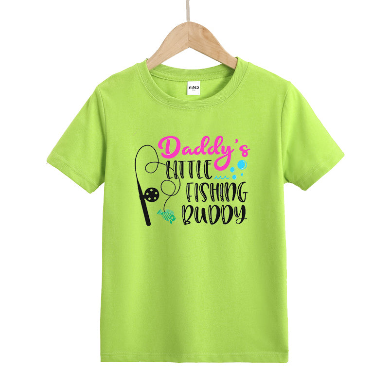 Daddy's Fishing Buddy Girls Kid's T-Shirts