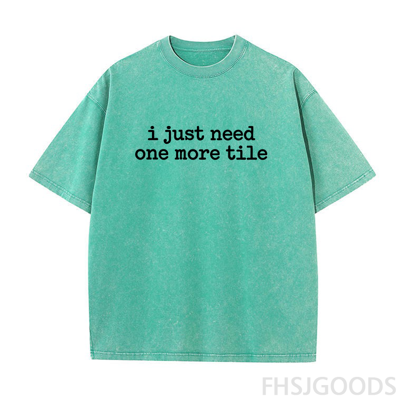 I Just Need One More Tile Mahjong Unisex Distressed T-Shirt