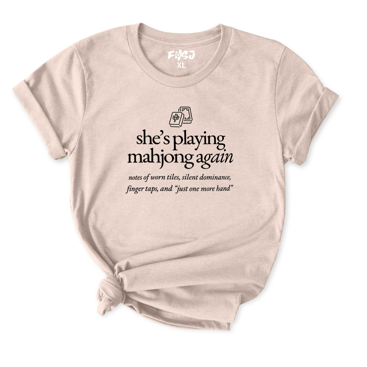 She's Playing Mahjong Again T-Shirt for Women