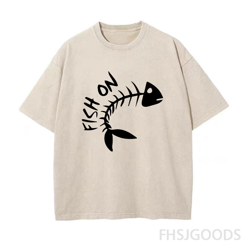 Fish On Unisex Distressed T-Shirt
