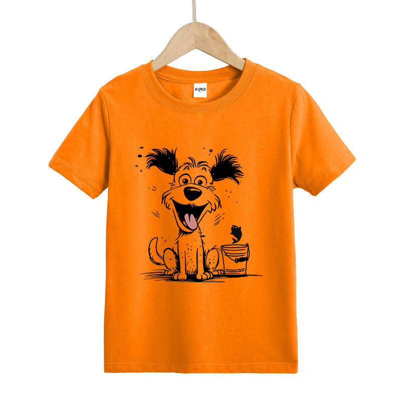 Dog Happy Fishing Kids T-Shirt