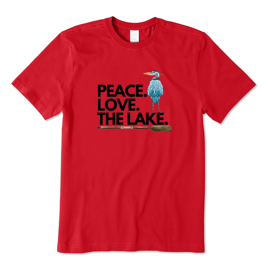 Peace Love The Lake Blue Herring T-Shirt