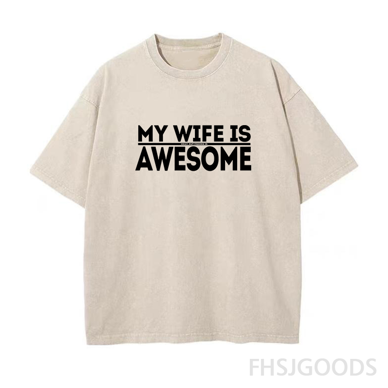 My Wife Is Okay Fishing Is AWESOME Unisex Distressed T-Shirt