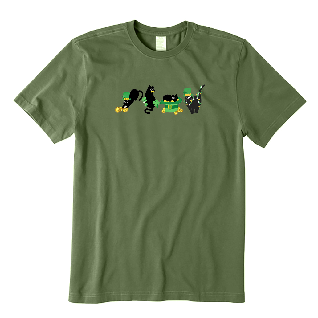 Cat Shamrocks T-shirt