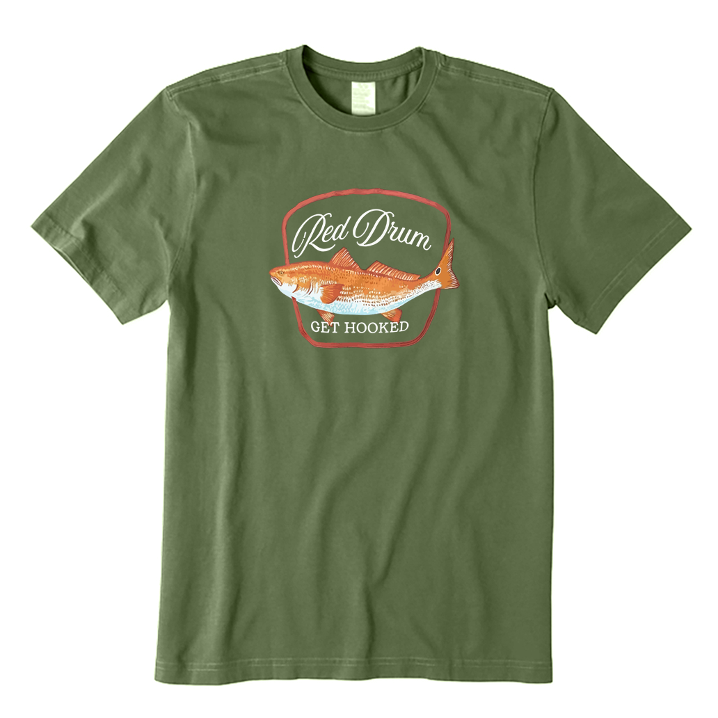 Red Drum Get Hooked T-shirt