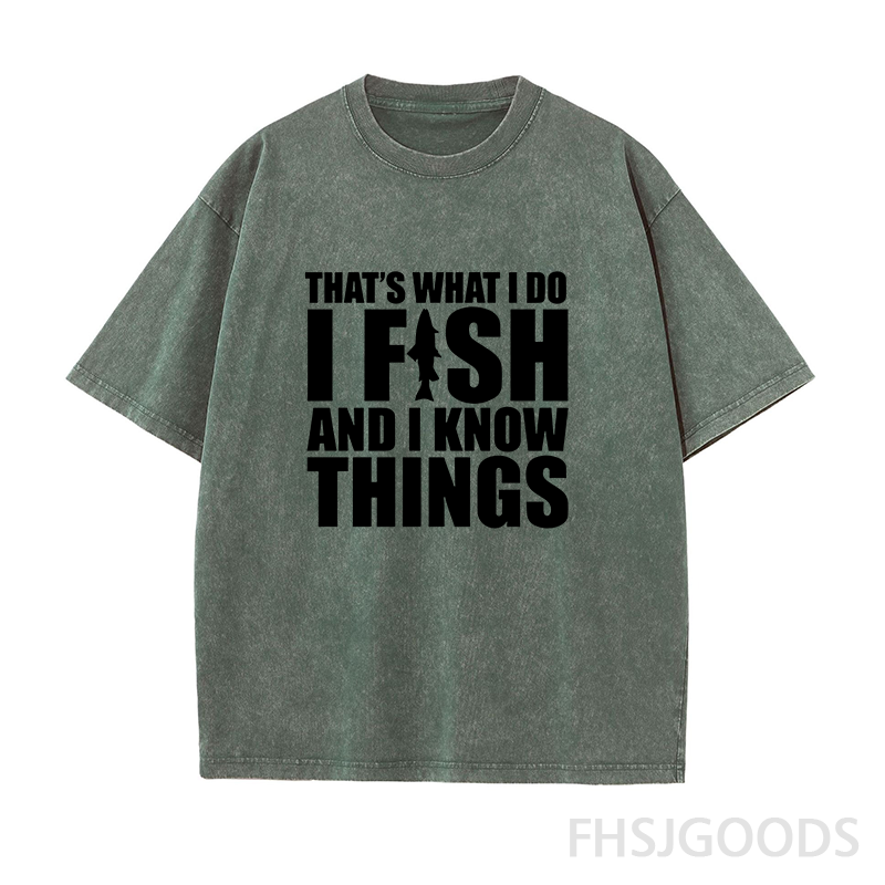 I Fish and I Know Things Unisex Distressed T-Shirt