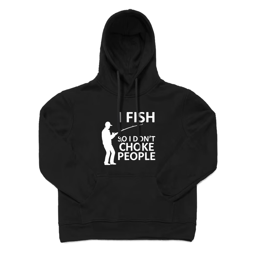 Retro I Fish So I Don't Choke People Hoodie