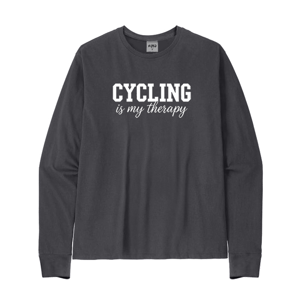 Cycling Is My Therapy Long Sleeve T-Shirt