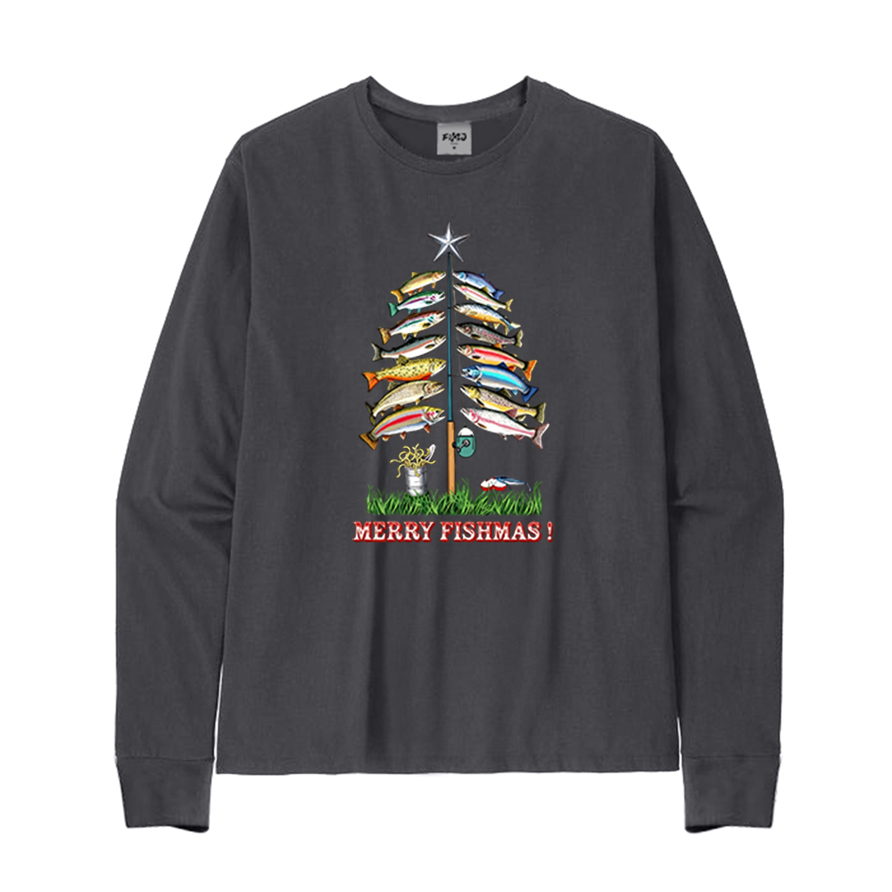 Merry Fishmas Christmas Fishes Tree Long Sleeve T-Shirt
