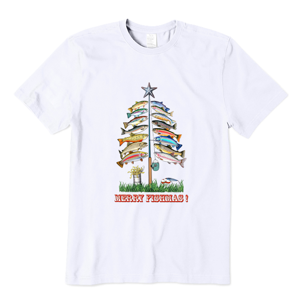 Merry Fishmas Christmas Fishes Tree T-Shirt