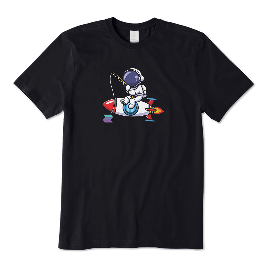 Astronaut Fishing on Rocket T-Shirt