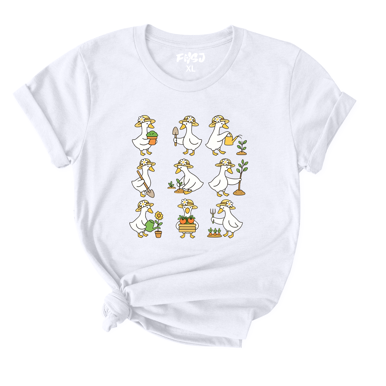 Cute Goose Gardening T-Shirt for Women
