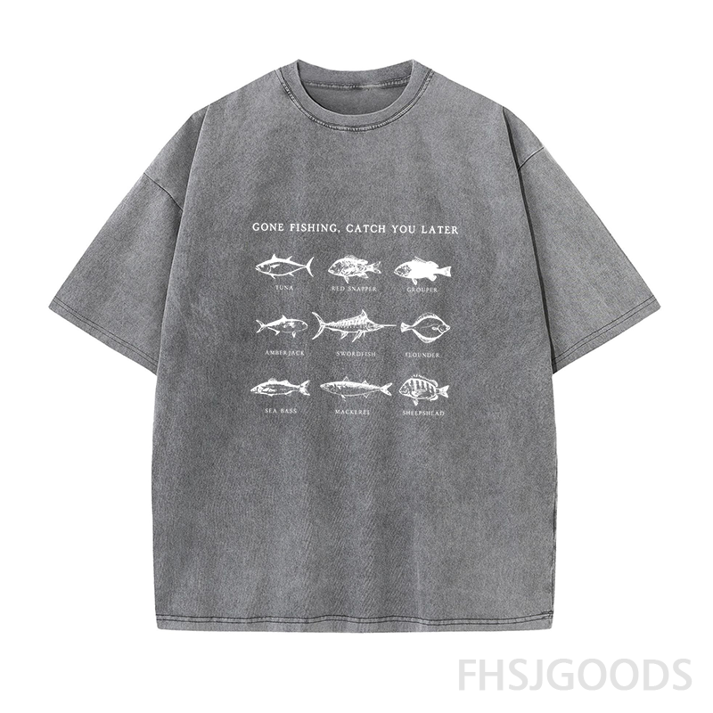 Fishing Dad Unisex Distressed T-Shirt