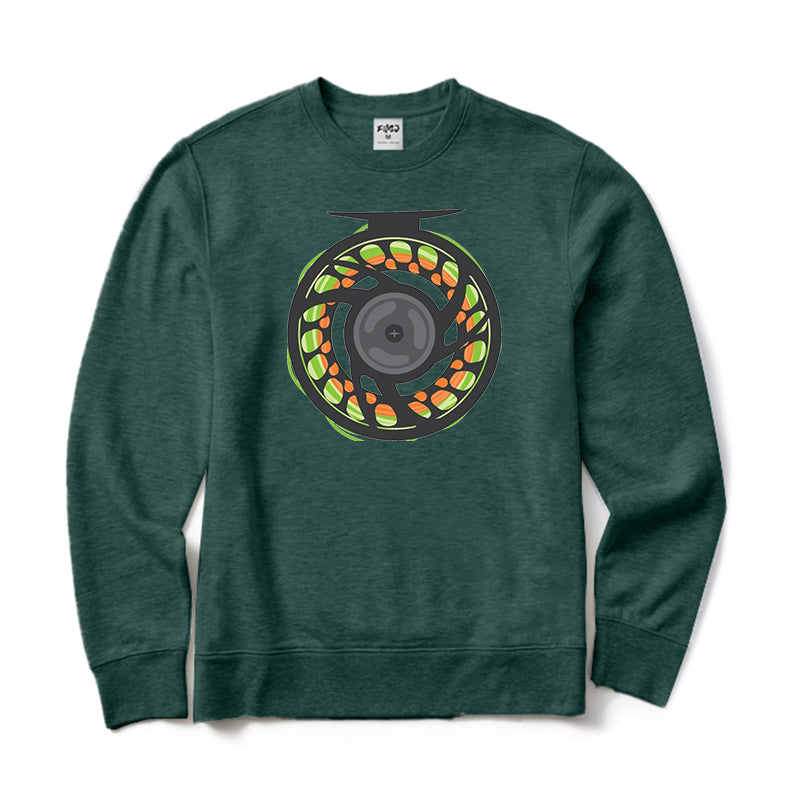 Fly Fishing Reel Crewneck Sweatshirt