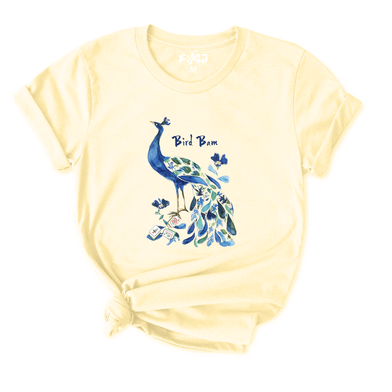 Bird Bam Mahjong Peacock T-Shirt for Women