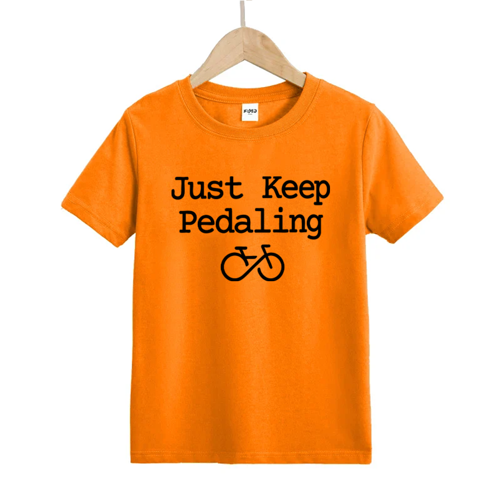 Just Keep Pedaling Cycling Kids T-Shirt