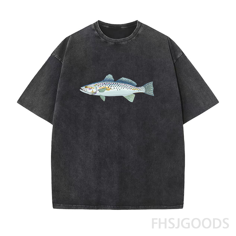 Speckled Trout Fishing Unisex Distressed T-Shirt