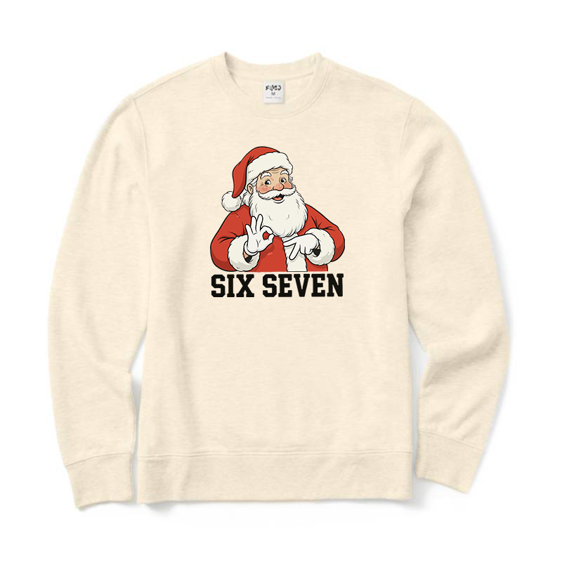 Six Seven Christmas Santa Crewneck Sweatshirt