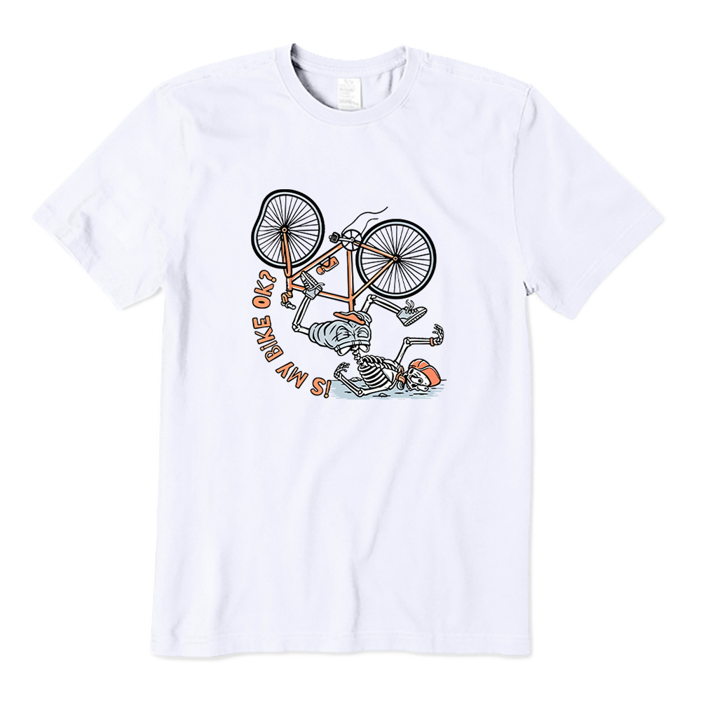 Is My Bike Ok Skeleton Biker T-shirt