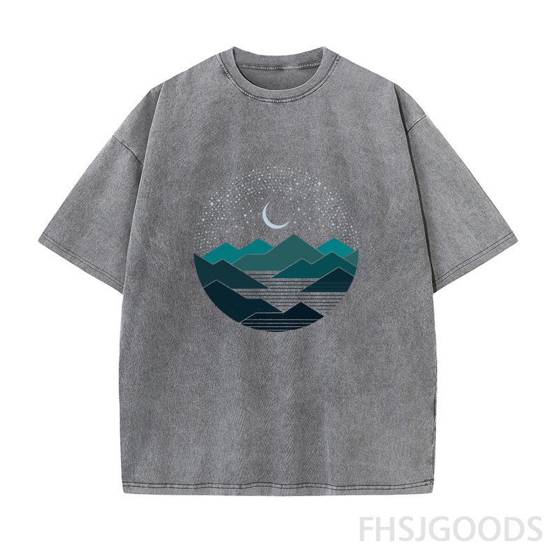 Mountains and The Stars Unisex Distressed T-Shirt