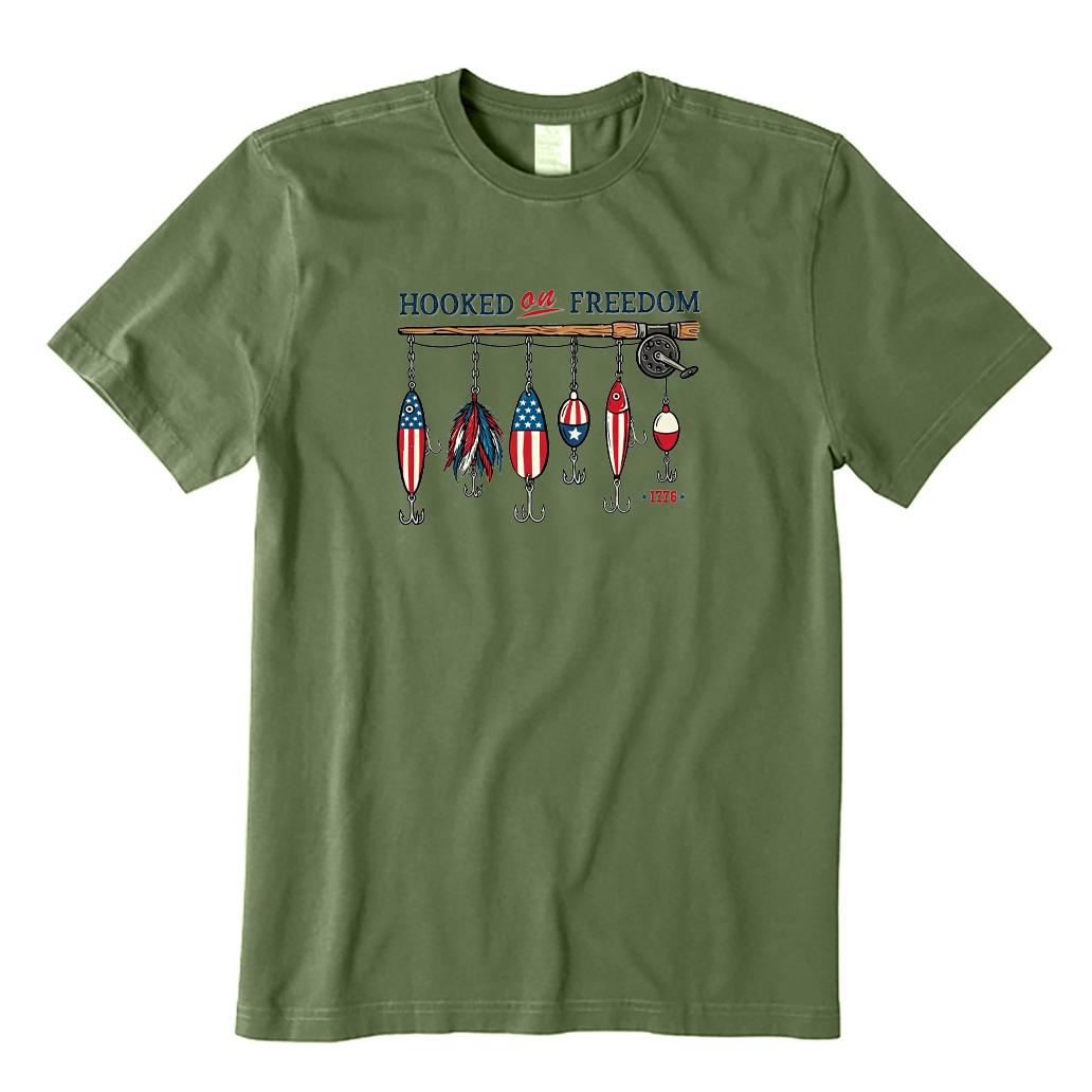 4th of July Fishing Lure T-shirt