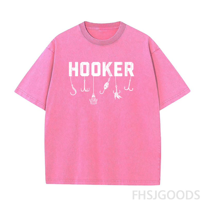 Fishing Hooker Unisex Distressed T-Shirt