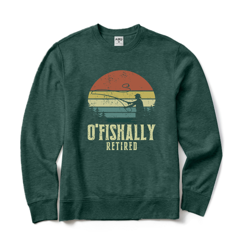Ofishally Retired Fishing Is My Retirement Plan Crewneck Sweatshirt