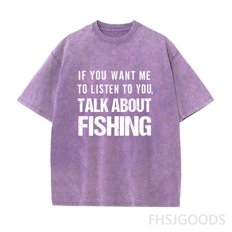 Talk About Fishing Unisex Distressed T-Shirt