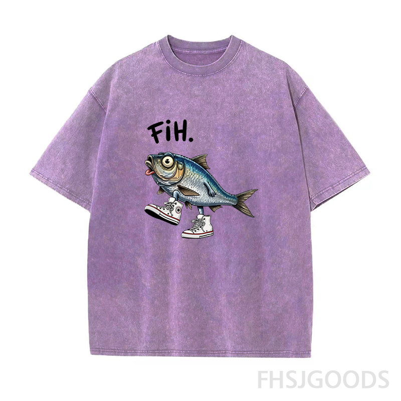 Fih Shoes Fish Unisex Distressed T-Shirt